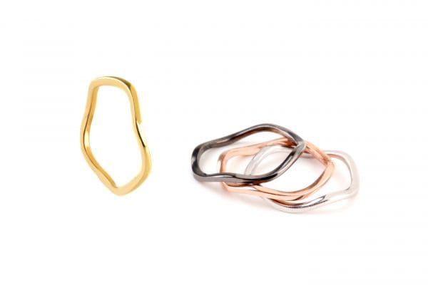 Wavy ring in solid gold - Image 12