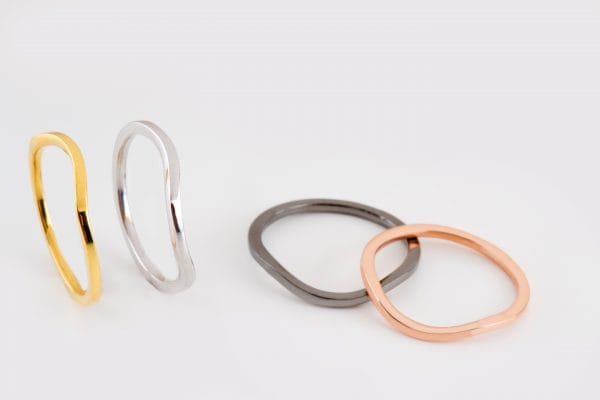 XRI_2950 Half-wave solid gold ring - Image 7