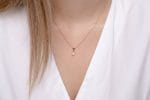 Triangle pearl gold necklace - Image 4