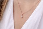 Triangle pearl gold necklace - Image 2