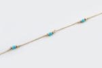 Turquoise gold chain bracelet