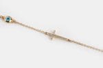 Diamond cross and evil eye bracelet - Image 10