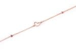 Pink CZ-heart bracelet