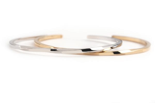 IMG_3982 Twisted open gold bangle - Image 9