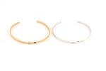 Twisted open gold bangle - Image 10