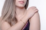 Twisted open gold bangle - Image 7
