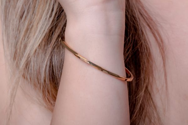 IMG_4087 Twisted open gold bangle - Image 11