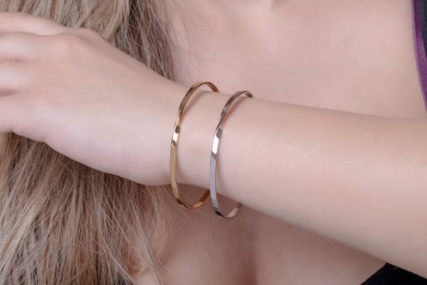 IMG_4115 Twisted open gold bangle - Image 15