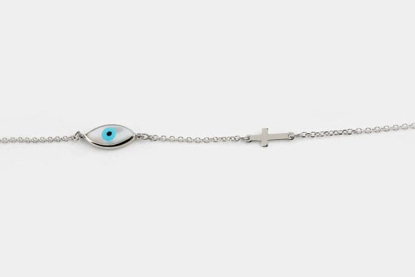 Plain evil eye and cross bracelet - Image 5