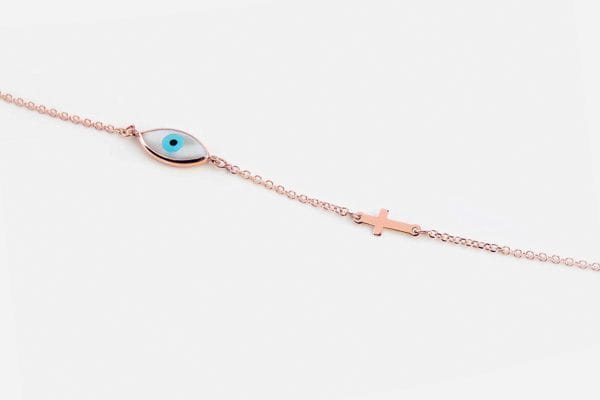 Plain evil eye and cross bracelet - Image 6