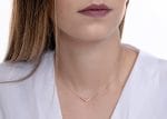 Floating angle chevron gold necklace - Image 3