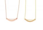 Floating Curved chevron gold necklace - Image 9