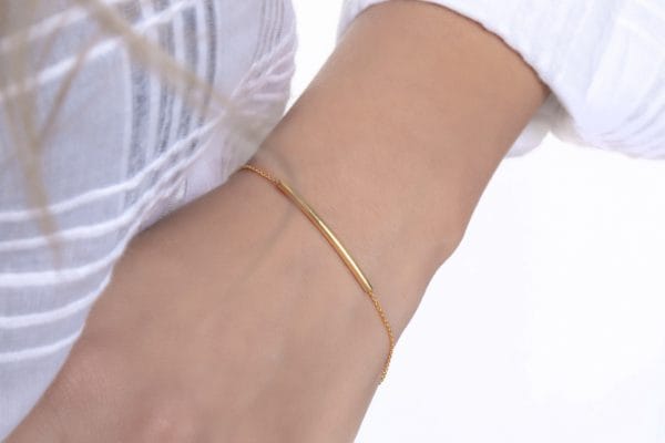 IMG_0736 Floating bar gold bracelet - Image 8