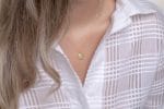 Three letter gold disc necklace - Image 6