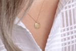 Three letter gold disc necklace - Image 7