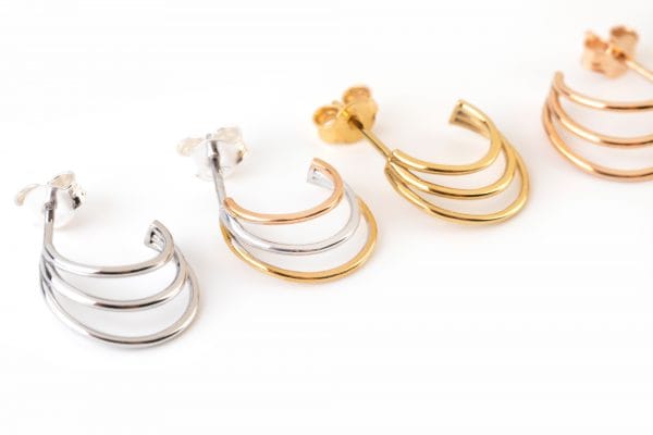 IMG_3633 Triple wire gold earrings - Image 4