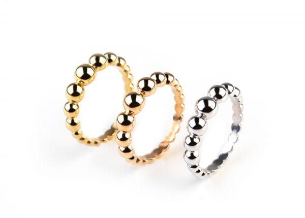 Large dotted ring in solid gold, RN263 - Image 3