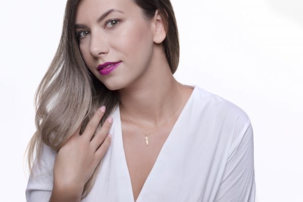 Solid gold feather necklace - Image 5