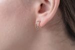 Triple wire gold earrings - Image 8