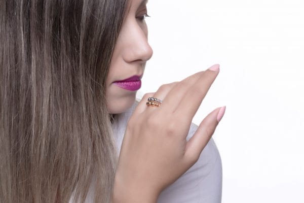 Large dotted ring in solid gold, RN263 - Image 8