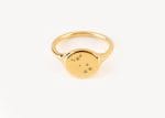 Gold Zodiac symbol ring