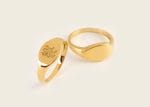 Custom signet gold ring, RN375 - Image 4