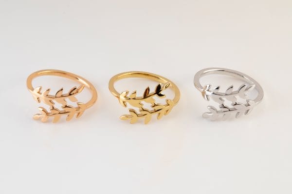 IMG_9195 Leaf wreath gold ring - Image 2