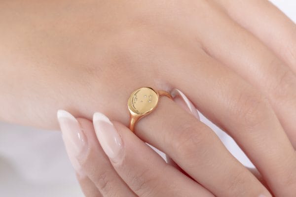 Gold Zodiac symbol ring - Image 7