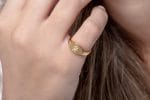 Custom signet gold ring, RN375
