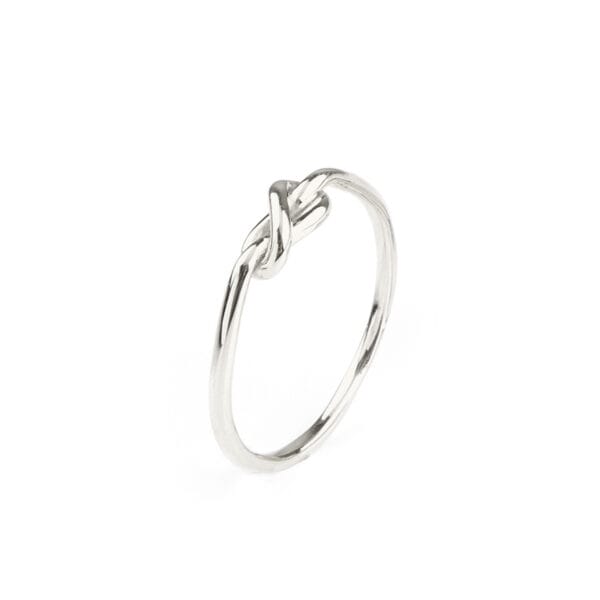 Dainty Knot ring in solid gold, RN210 - Image 4