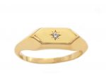 Diamond hexagon shaped ring, RN373-1 - Image 3