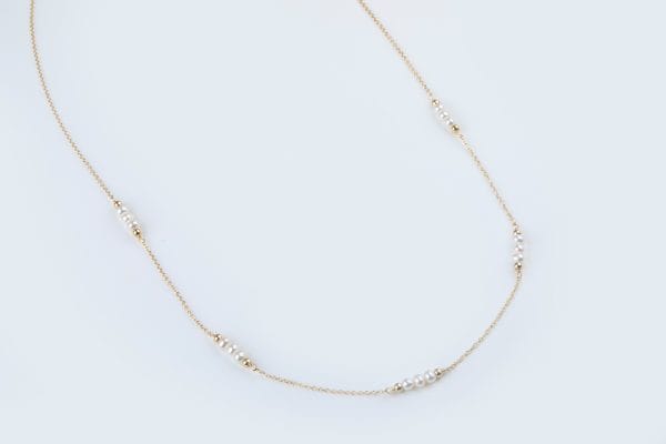 IMG_3141 Unique long pearl gold necklace - Image 2
