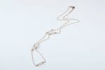 Unique long pearl gold necklace - Image 4