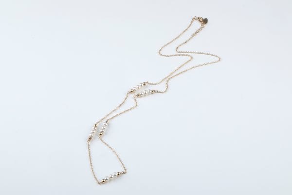 IMG_3146 Unique long pearl gold necklace - Image 4