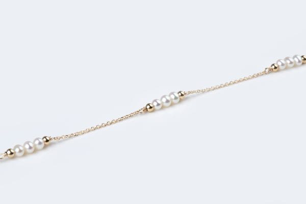 Natural pearl anklet, Pearl beaded anklet - Image 3