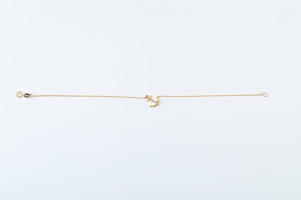 Gold Anchor foot bracelet - Image 6