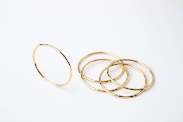 Ultra thin solid gold ring - Image 2