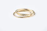 Ultra thin hammered gold ring - Image 3