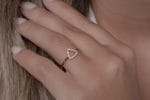 Dainty Trillion shaped Diamond ring