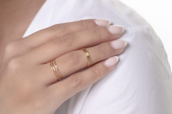 IMG_3343 Ultra thin hammered gold ring - Image 1