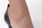 Gold Anchor foot bracelet
