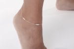 Natural pearl anklet, Pearl beaded anklet