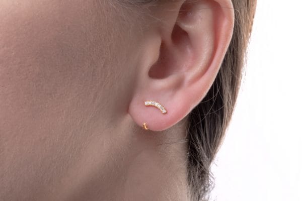 IMG_6252 Open hoop curved Bar earrings - Image 1