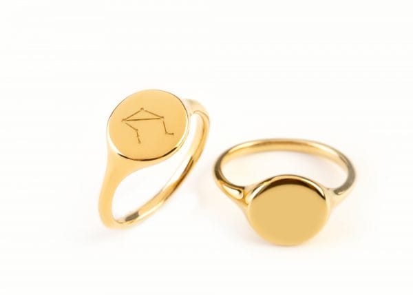 Constellation zodiac ring in solid gold - Image 2