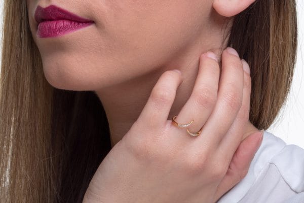 Open diamond gold ring - Image 2