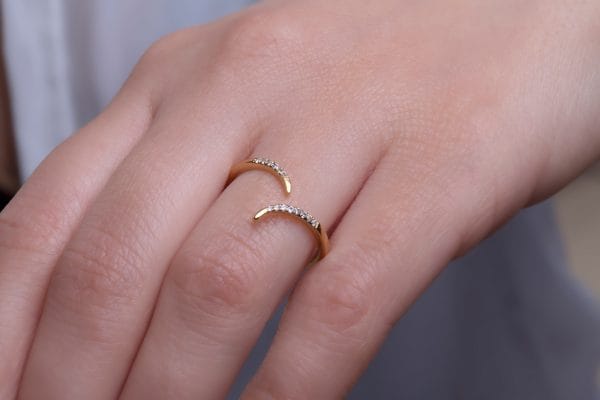 Open diamond gold ring - Image 1