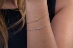 Dainty Diamond bracelet in solid gold - Image 2