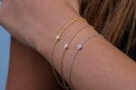 Dainty Diamond bracelet in solid gold - Image 3