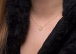 Dainty Crown necklace in solid gold - Image 2