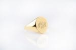 Solid gold signet ring, RN345 - Image 3